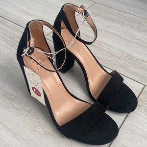 A New Day Black Sandal Heels, Size 6.5